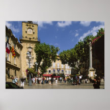 France, Aix en Provence, La Place de la Maire Print