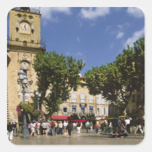 France, Aix en Provence, La Place de la Maire Square Stickers