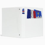 France & Alpes-de-Haute-Provence waving flags 3 Ring Binder