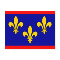 France Anjou, France flag Post Card