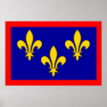 France Anjou, France flag Posters