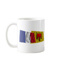 France & Auvergne waving flags Mugs