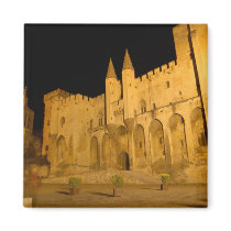 France, Avignon, Provence, Papal Palace at night