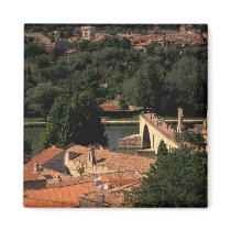 France, Avignon, Provence. Pont St, Benezet. Refrigerator Magnet