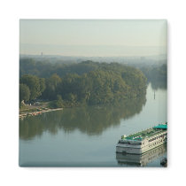 France, Avignon, Provence, Van Gogh riverboat Fridge Magnets