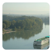 France, Avignon, Provence, Van Gogh riverboat Square Sticker