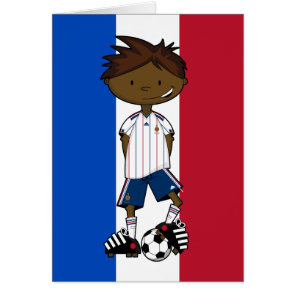 France Away Soccer Boy Card card