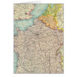 France, Belgium & Holland political Card