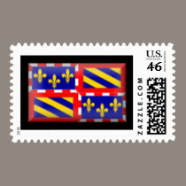 France-Bourgogne Flag stamps
