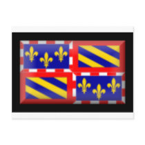 France-Bourgogne Flag postcards