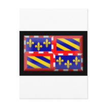 France-Bourgogne Flag postcards