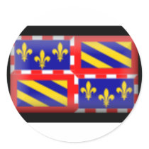 France-Bourgogne Flag Stickers