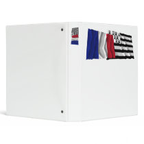France & Bretagne waving flags Binders