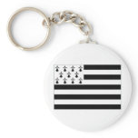 France Brittany Flag Keychain