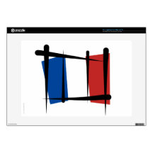 France Brush Flag Skins For Laptops