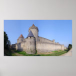 France - Carcassonne - Exterior rampart Print
