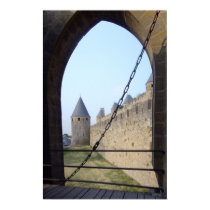 France - Carcassonne - Gateway bridge  posters