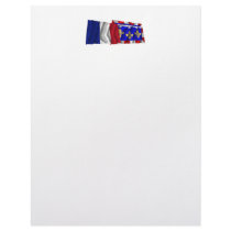 France & Centre waving flags Letterhead
