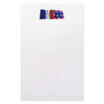 France &amp; Centre waving flags Custom Stationery