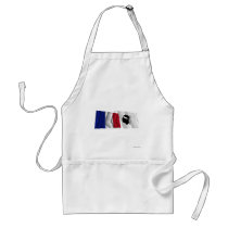 France & Corse waving flags Aprons