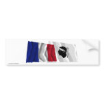 France & Corse waving flags Bumper Sticker