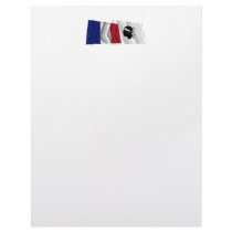 France & Corse waving flags Custom Letterhead