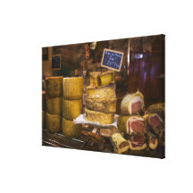 France, Corsica. Local cheeses and charcuterie Canvas Prints