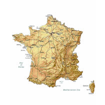 France Flag and Map T-Shirt by FlagAndMap France Flag and Map T-Shirt