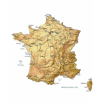 Flag of Nations : France Flag And Map T Shirt