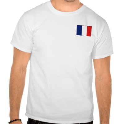 France Flag and Map T-Shirt by FlagAndMap