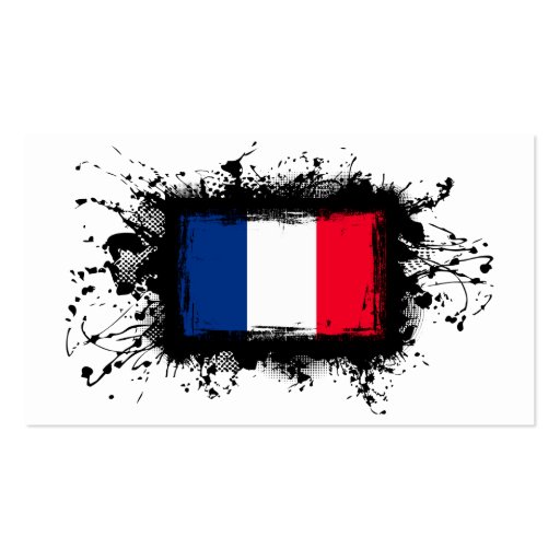 France Flag Business Cards (front side)