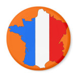 France flag map magnets