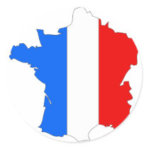 France flag map stickers