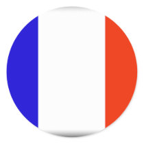 France Flag Round Sticker