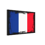 France Flag Stretched Canvas Print