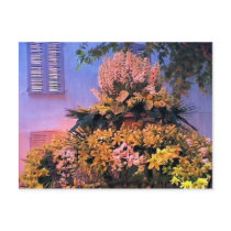 France Flowers in Rain postcards