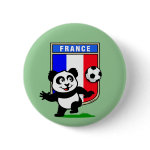 This adorable little panda is too cute! He's featured in front of a large flag from France and ready to play football and score some goals. This cute design is perfect for football players and soccer fans.