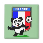 This adorable little panda is too cute! He's featured in front of a large flag from France and ready to play football and score some goals. This cute design is perfect for football players and soccer fans.