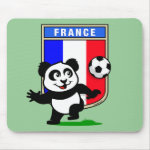 This adorable little panda is too cute! He's featured in front of a large flag from France and ready to play football and score some goals. This cute design is perfect for football players and soccer fans.