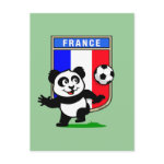 This adorable little panda is too cute! He's featured in front of a large flag from France and ready to play football and score some goals. This cute design is perfect for football players and soccer fans.