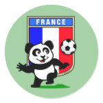 This adorable little panda is too cute! He's featured in front of a large flag from France and ready to play football and score some goals. This cute design is perfect for football players and soccer fans.