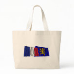 France & Franche-Comté waving flags bags
