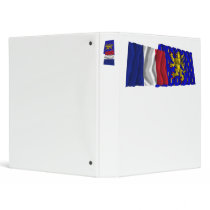 France & Franche-Comté waving flags Binder