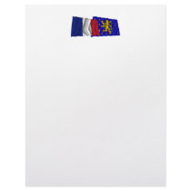 France & Franche-Comté waving flags Letterhead