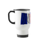 France & Franche-Comté waving flags mugs