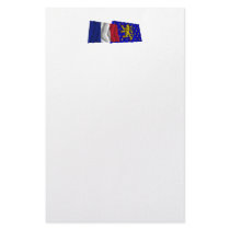France & Franche-Comté waving flags Stationery