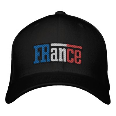 France French flag Francaise Embroidered cap Baseball Cap by Funkart