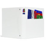 France & Guyane waving flags binders