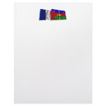 France &amp; Guyane waving flags Customized Letterhead