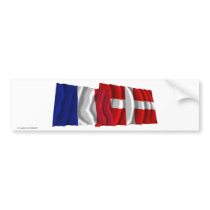France & Haute-Savoie waving flags Bumper Sticker